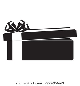 Silhouette of a christmas present icon Vector illustration