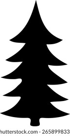 uma silhueta de uma árvore de Natal.