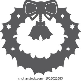 The Silhouette Of Christmas Wreath