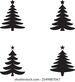 silhouette chritsmas baum vektor kunst design