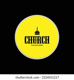 silhouette church inspiration vector for design