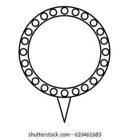 silhouette circle chat bubble icon, vector illustration design