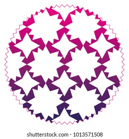 silhouette circle with pattern abstract shapes backgroun decoration