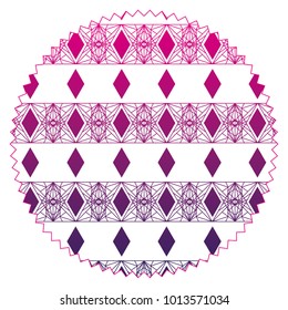 silhouette circle with pattern graphic shapes background decoration