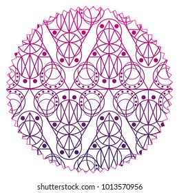 silhouette circle with pattern seamless graphic background decoration