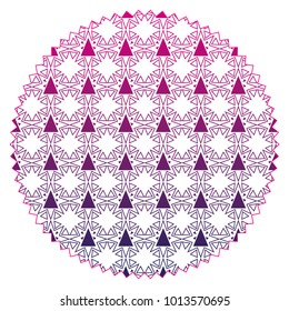 silhouette circle with pattern shapes graphic background decoration