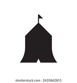 silhouette of a circus tent representing shows, carnivals, or festivals. Great for events, ticketing, and family activities.