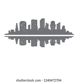 silhouette of the city