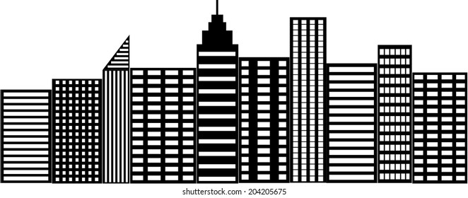 Silhouette of a city 