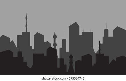 Silhouette of city