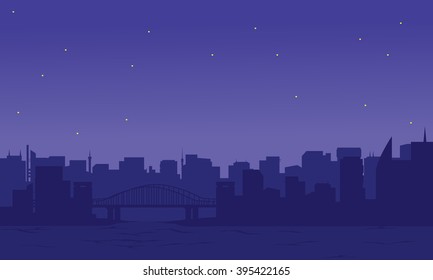 Silhouette of city