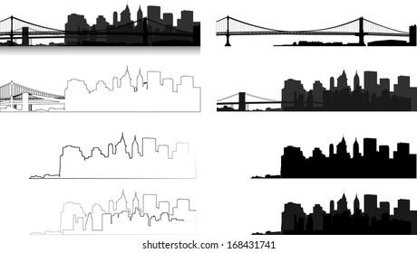 silhouette of city in 8 interpretation