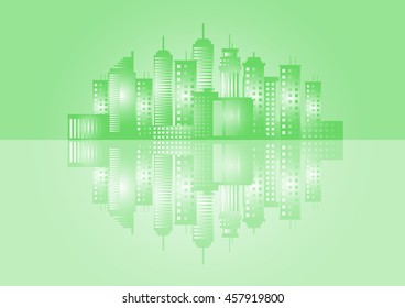 Silhouette of the city background