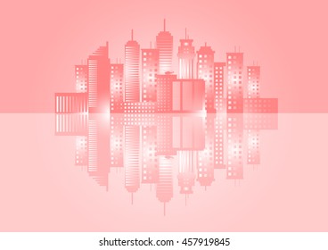 Silhouette of the city background