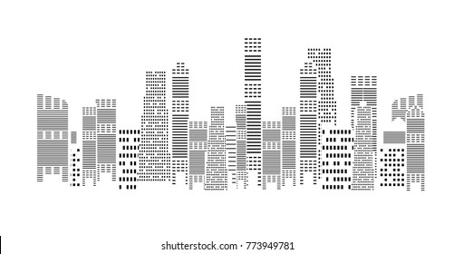 Silhouette City Background. Vector Illustration EPS10