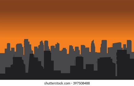 Cityscape Vector Background Skyline Wallpaper Skyscrapers Stock Vector ...