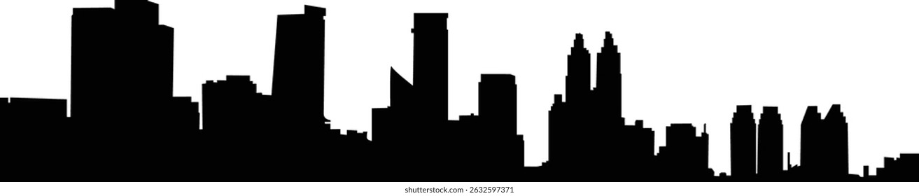 silhouette of the city build