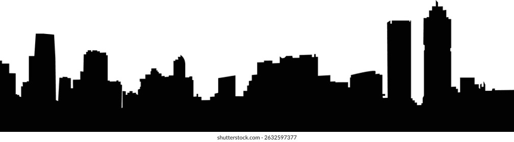 silhueta da construção da cidade