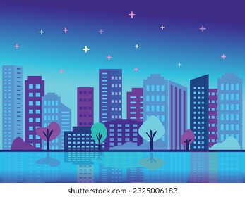 Silhouette city building skyline vector illustration