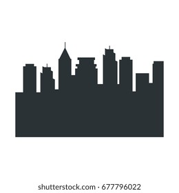 silhouette of city buildings icon