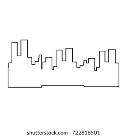 silhouette of city buildings icon