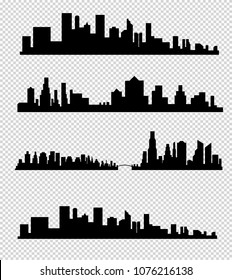 The silhouette of the city in a flat style. Modern urban landscape.vector illustration