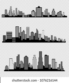 The silhouette of the city in a flat style. Modern urban landscape.vector illustration