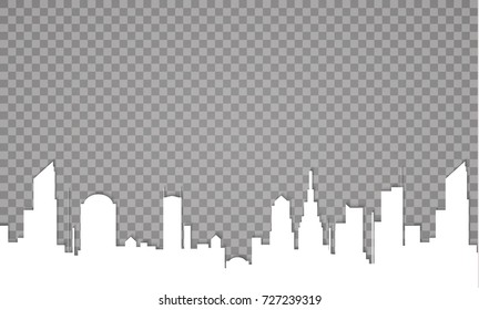 The silhouette of the city in a flat style. Modern urban landscape.vector illustration
