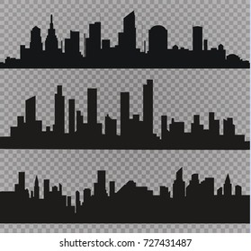 The silhouette of the city in a flat style. Modern urban landscape.vector illustration