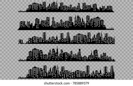 The silhouette of the city in a flat style. Modern urban landscape.vector illustration