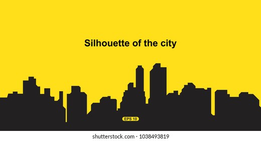 The silhouette city. Flat vector illustration EPS10