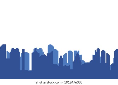 The silhouette city. Flat vector illustration EPS10.