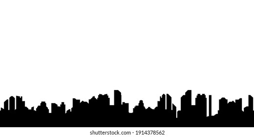 The silhouette city. Flat vector illustration EPS10.