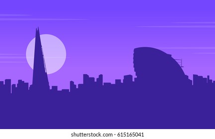 Silhouette Of City Hall London Landscape