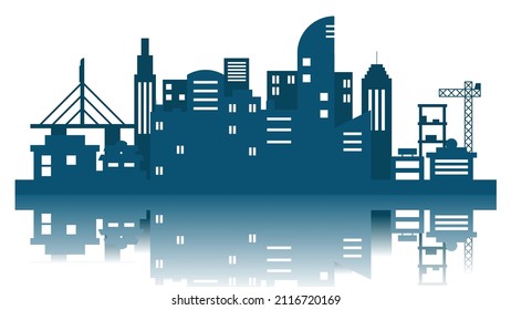 silhouette of city landscape vector