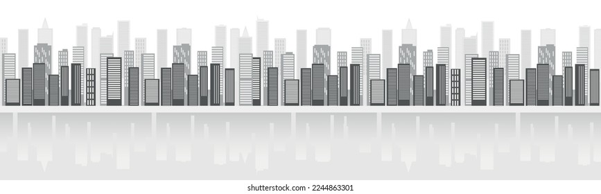 The silhouette city. Modern City Skyline. Vector illustration EPS10.