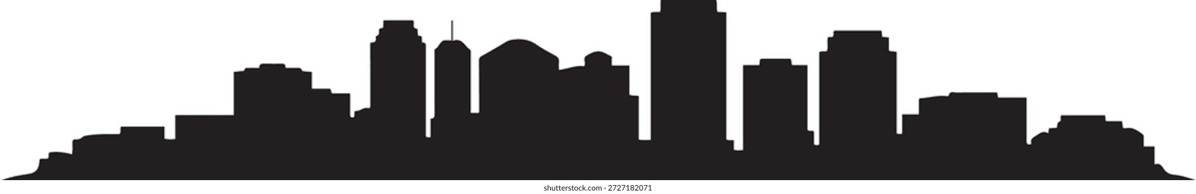 silhueta da cidade de Phoenix. design Vetor silhueta preta
