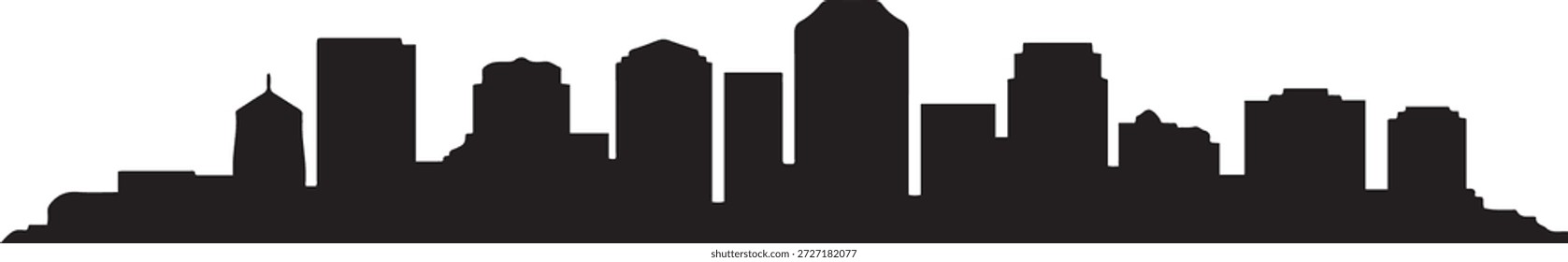 silhueta da cidade de Phoenix. design Vetor silhueta preta
