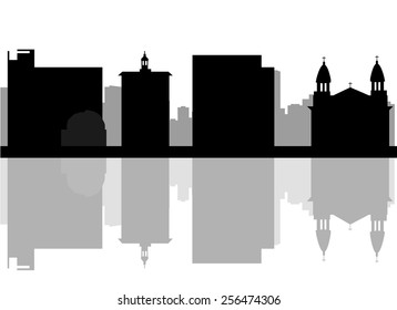 silhouette of the city of san jose california