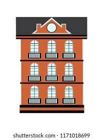 Silhouette of city structure downtown urban modern street of architecture
