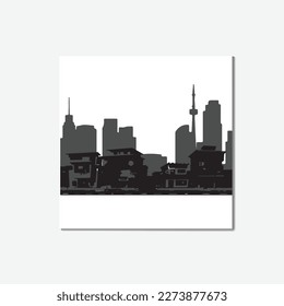 silueta de un arte vectorial de la ciudad