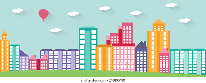 Silhouette of the city vector illustration