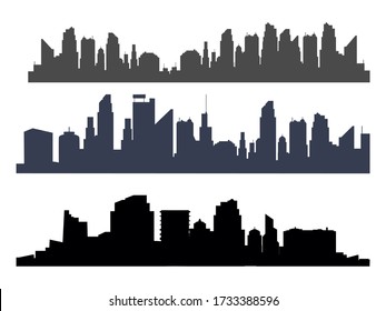 Silhouette Citypanoramic Tower On Transparent Background Stock Vector ...