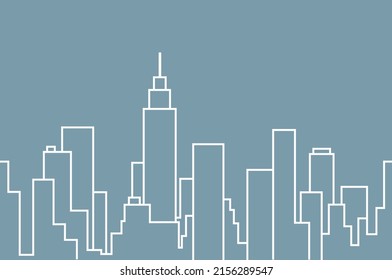 Silhouette of the cityscape vector illustration background. Nyc