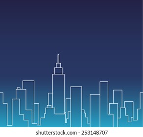 Silhouette of the cityscape vector illustration background 