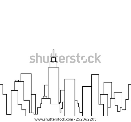 Silhouette of the cityscape vector illustration background 