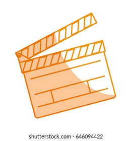 silhouette clapper board action video filmstrips