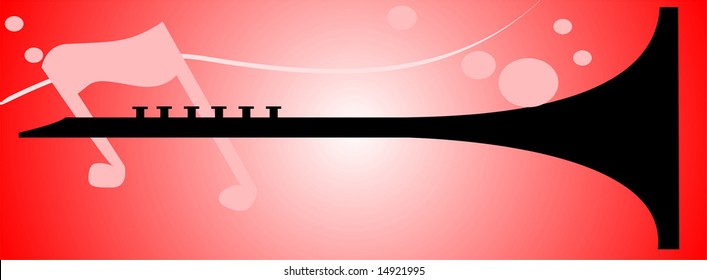 silhouette of a clarinet	
