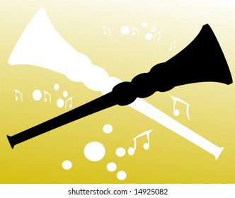 silhouette of a clarinet	