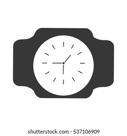 silhouette classic analog watch wearable vector illustration eps 10